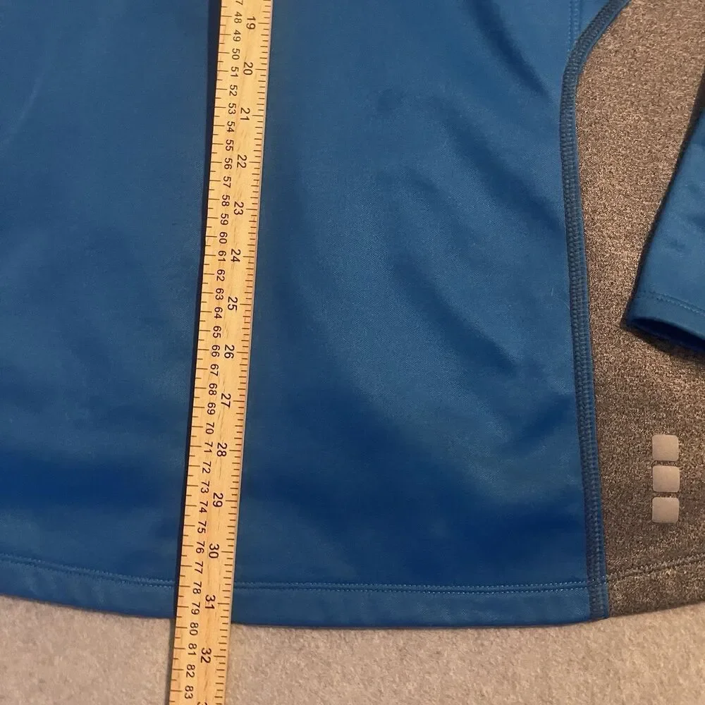 Elevate Subaru Fleece Track Jacket Blue Gray Full Zip Size L